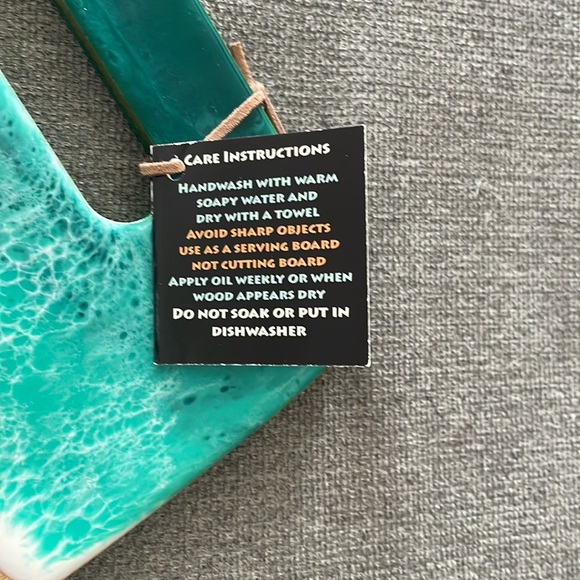 Custom Handmade Resin Coastal Ocean Serving Board - Picture 5 of 7